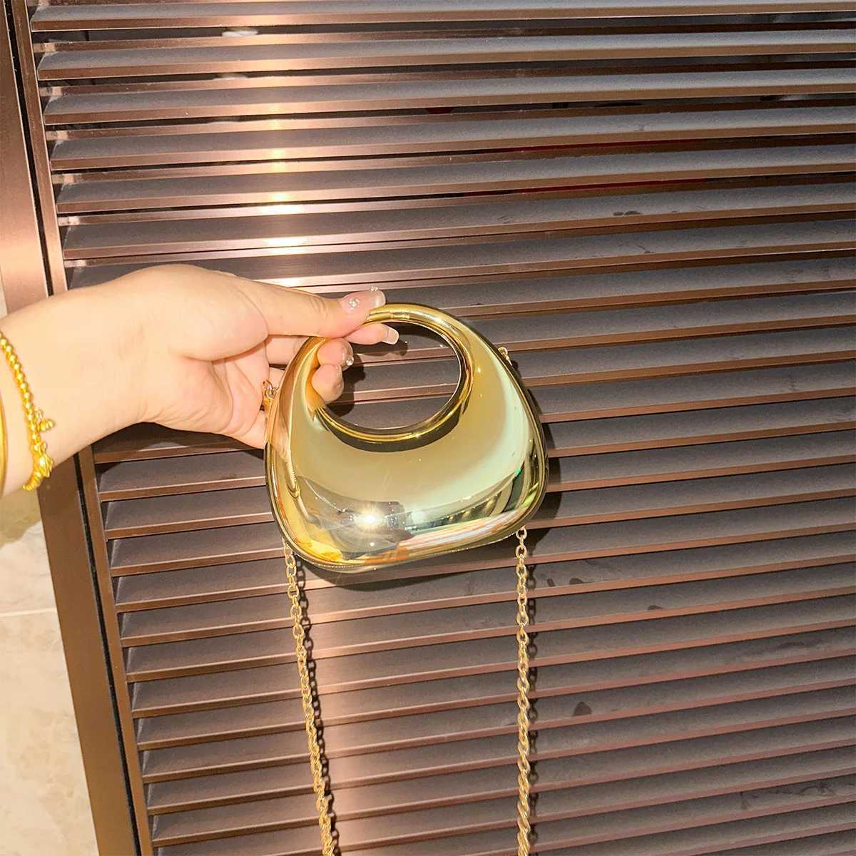 Fashionable Acrylic Handbag for Women New Personalized Bright Face Fashionable Metal Shoulder Crossbody Bag H251027