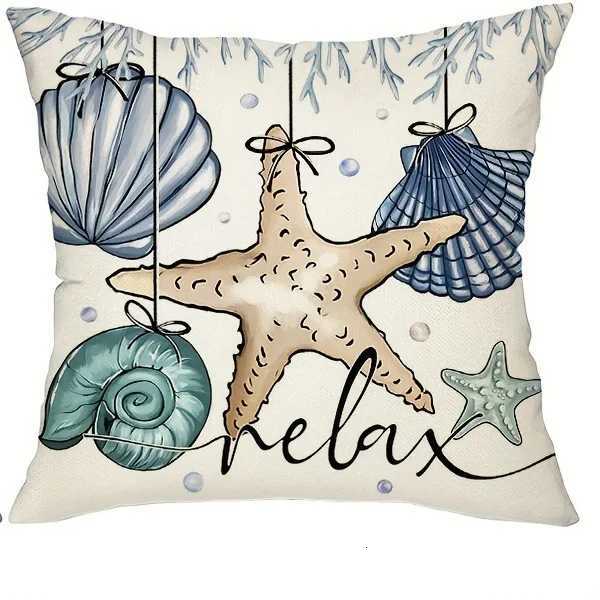 Pillow Case Seaside Shells throw cover with short plush print for living room sofa decoration cushion cover covers decorative C251028
