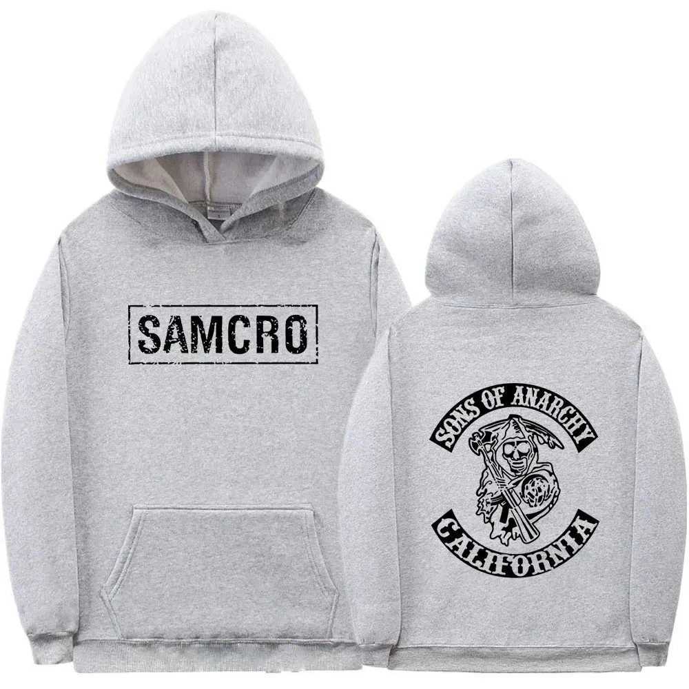 Double Sided Print Hoodie Sweatshirt Tops Sons of Anarchy SAMCRO Men Womnen Fashion Brand Design Pullover Cotton Fleece HoodiesXJ251028