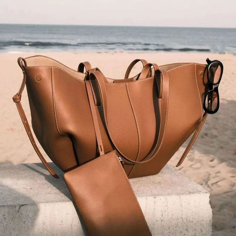 Large Capacity Long Handle Classic Handbag One Shoulder Waterproof Folding Tote Bag Dumpling Bag