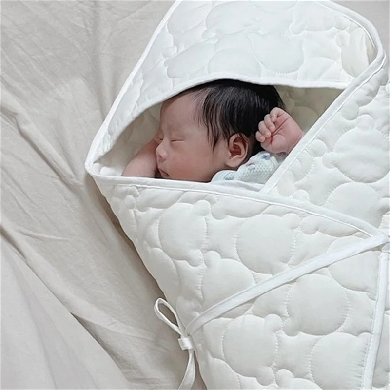 Ins Winter Thick Baby Swaddle Blanket Wrap Cotton Gauze Soft Warm Quilt born Bedding Infant Comforter for Babies Accessories 251027