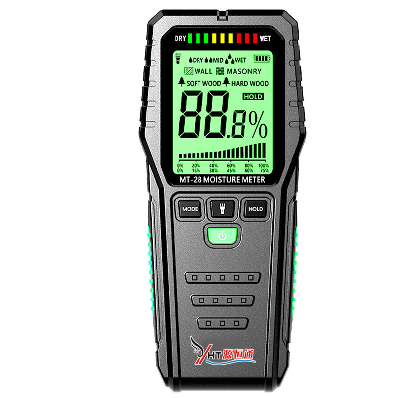 PROSTER Pinless Handheld Moisture Meter Mold Detector Wood Moisturer Meter For Indoor Outdoor Walls Firewood Concrete Tool Kit 240528