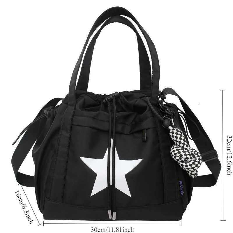 Women New Crossbody Bag Wholesale Large Capacity Couple Shoulder Bag New Casual Nylon Tote Bag Luxury Drawstring Handbag 2025W251028