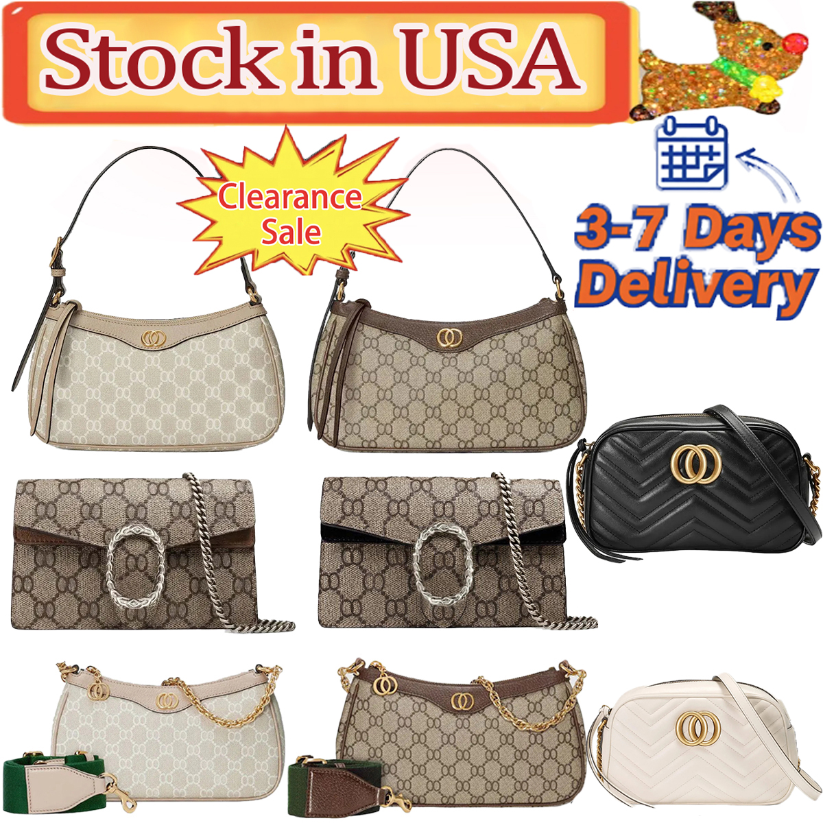 Designer Bags Shoulder Bags Luxury Bags Ophidia Women's Tote Bag New Envelope bag Camera Bag Messenger Purse Leather Exquisite Handmade Underarm bag Fast Delivery