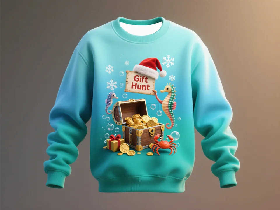 Sanrio Christmas Design 3D Crewneck Sweatshirt for Men Soft Warm Winter Pullover Holiday Themed Graphic Apparel Cozy Seasonal Wear L251028