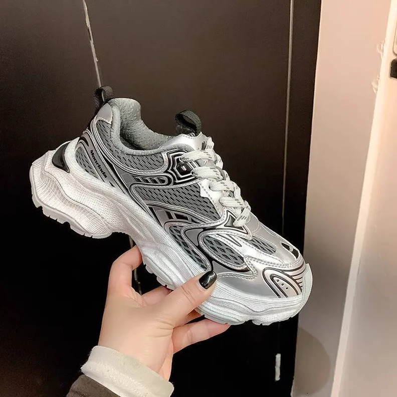 Mirinda Thick-Soled Dad Shoes 2025 New Autumn Height-Increasing Versatile Mesh Breathable Fashionable Sports Casual Shoes