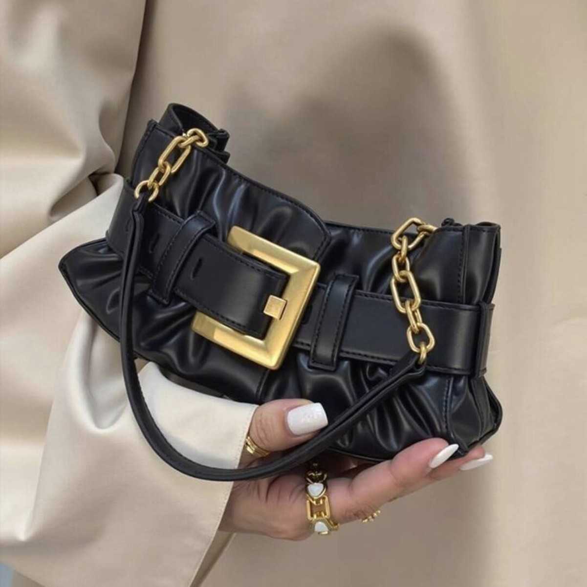 Holiday Chanson Soft Leather Wrinkled Tote Large Bag for Women 2025 New Single Shoulder Bag Underarm Large Capacity Fashion Cloud Bag