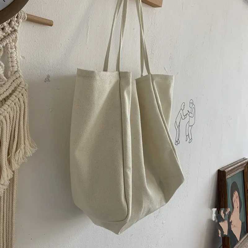 Casual Canvas Shopping Bag High Quality Eco Reusable Grocery Handbag Lightweight Shoulder Bags Large Capacity Daily Tote PouchW251028