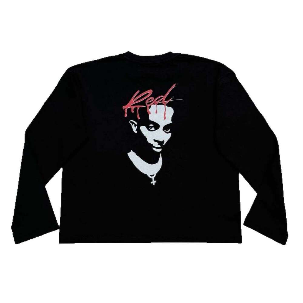 American Style Autumn Long Sleeve T-Shirt Dark Y2K Print Top High Street Hip Hop Cool Outfit