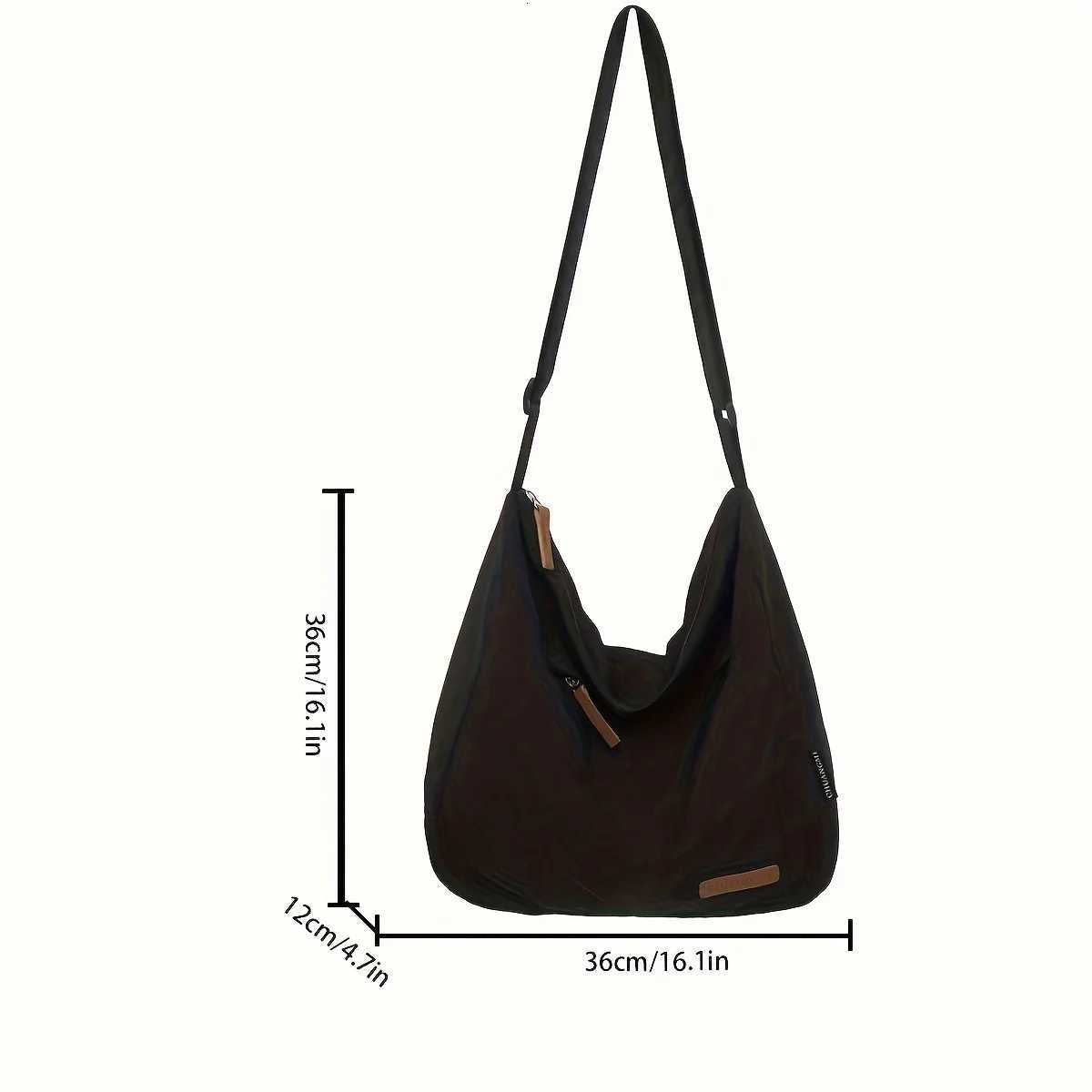 Lightweight Nylon Unisex Crossbody Bags Large Capacity Casual Sports Handbag Waterproof Shoulder BagW251028