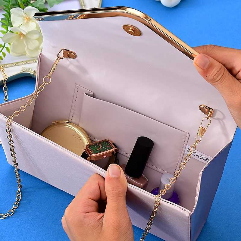 Fashionable and elegant banquet bag fliptop clutch bag ladys noble dress cheongsam bag metal chain singleshoulder bag cr H251027