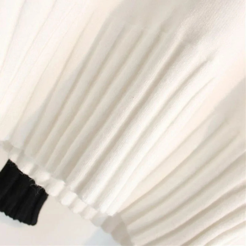 Lucyever Black White Autumn Winter Sweaters Women Soft Thick Loose Fit Knitted Pullovers Female Long Sleeve Turtleneck Sweater 251027