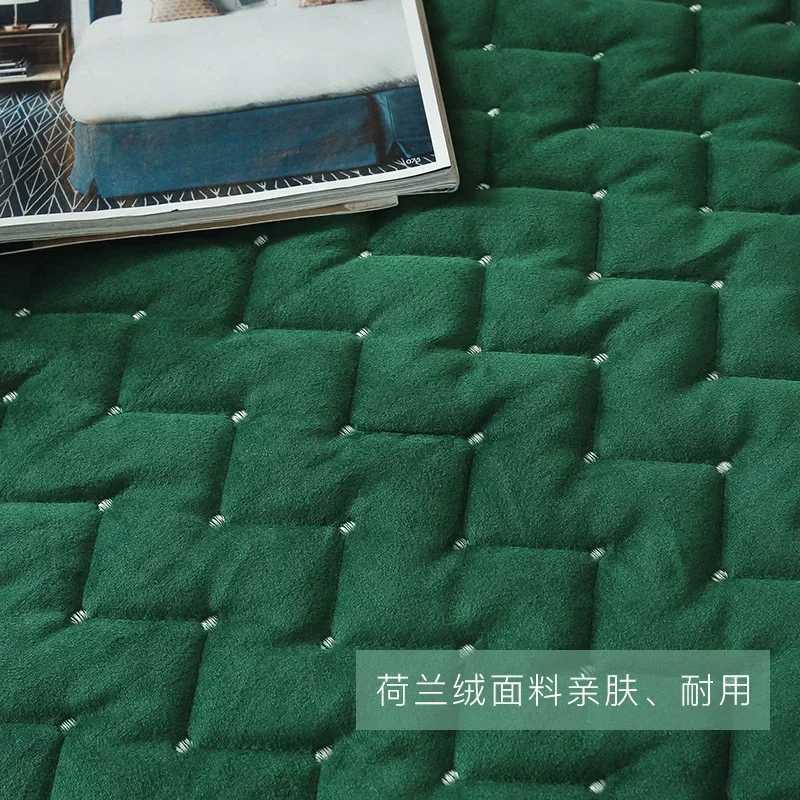 Nordic Simple Velvet Solid Color Sofa Cushion Winter NonSlip Sofa Cover Cushion for All Seasons C251028