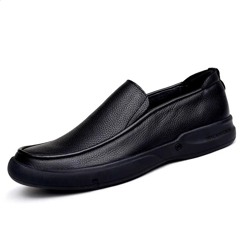 Mens Casual Leather Shoes Comfortable Big Size Business Men shoes Genuine Leather Loafers Shoes 251023