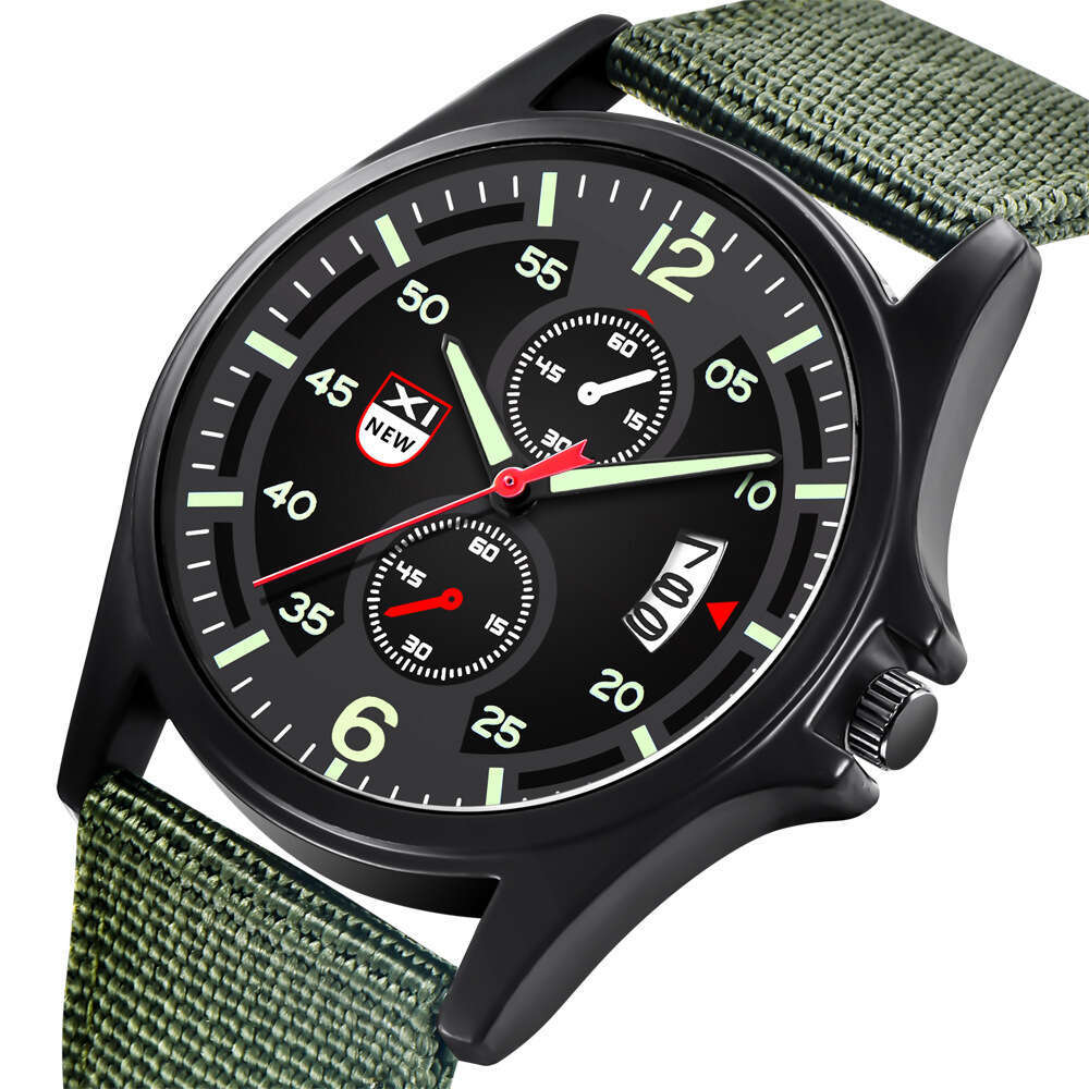Brand New Men's Fashion Nylon Strap Sports Military Calendar Quartz Watch