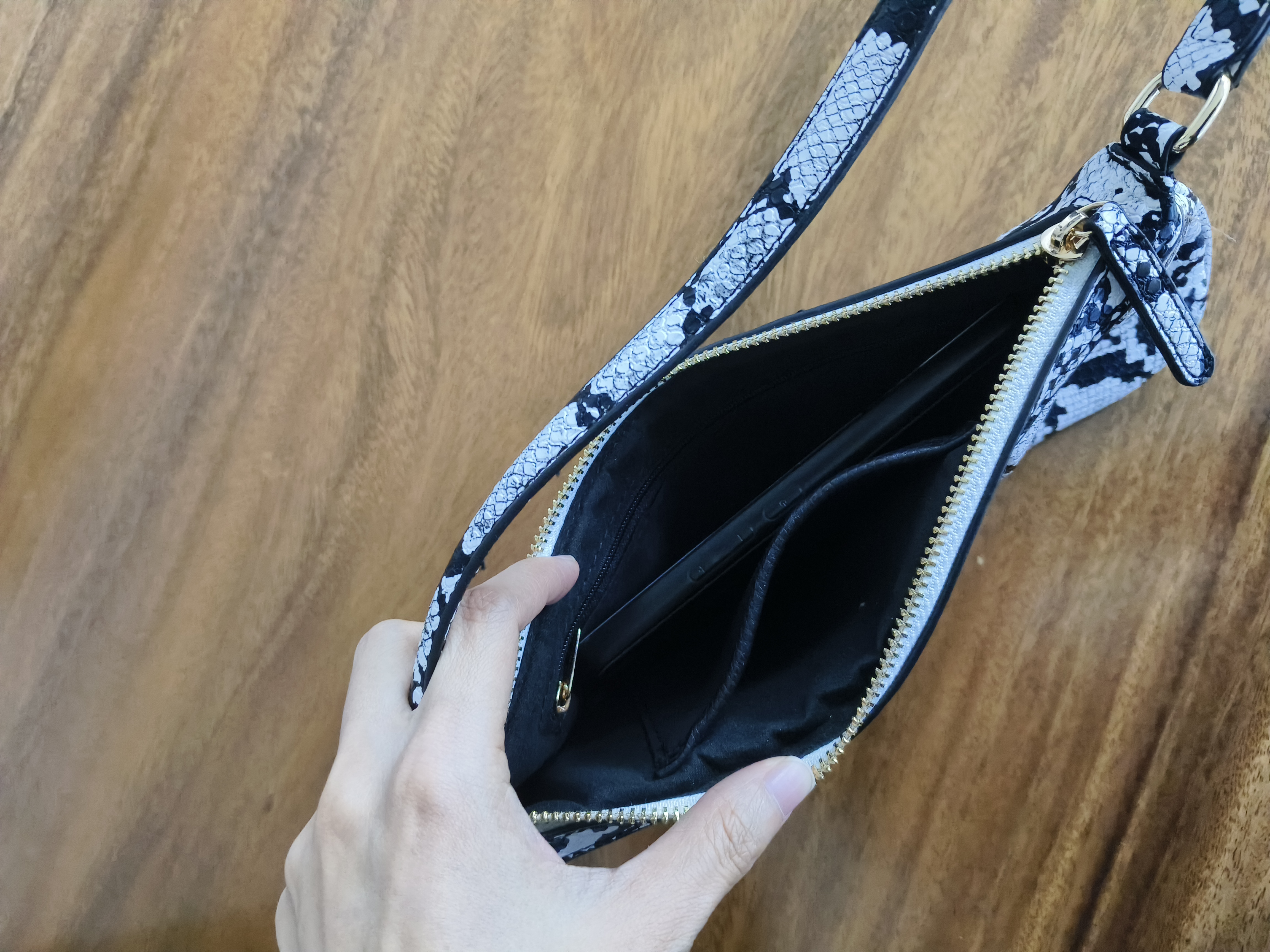 Snakeskin Print Baguette Bag women mini hobo bag fashion elegant lady hobo bag durable PU handbag clutch bag