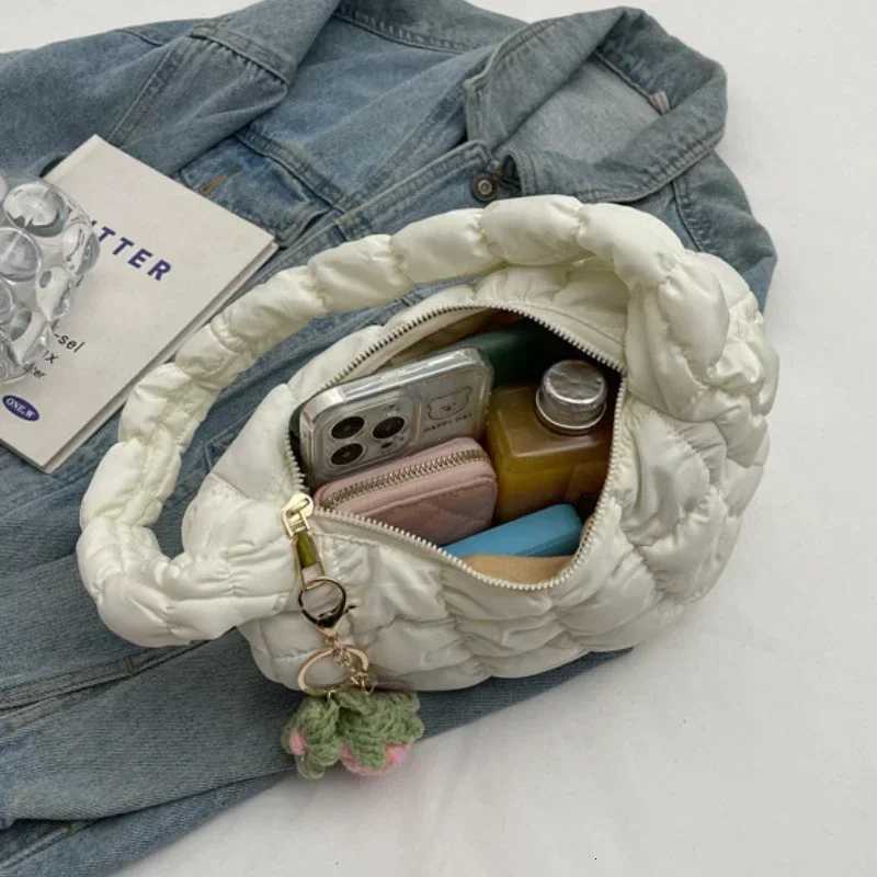 Womens Bag Korean Version Sweet Girly Style Shoulder Bag Fashion Casual Bubble Dumpling Bag Fold Cloud Bags Fashion ExquisiteW251028
