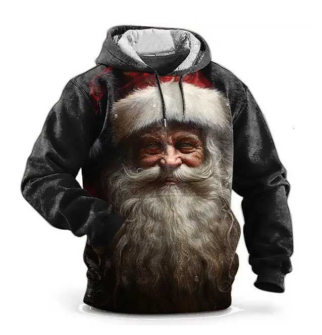 Chrismas Mens Hoodie Print Sweatshirts For Men Harajuku Hooded Shirt Pullover Casual Clothes Streetwear Top Mens ClothingXJ251028