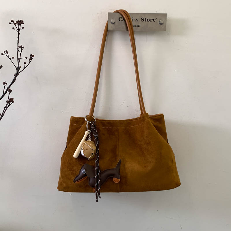 Autumn Women's New Simple and Fashionable Large Capacity Synthetic Leather Handbag Fashionable College Student Daily Commuter Lightweight Crossbo