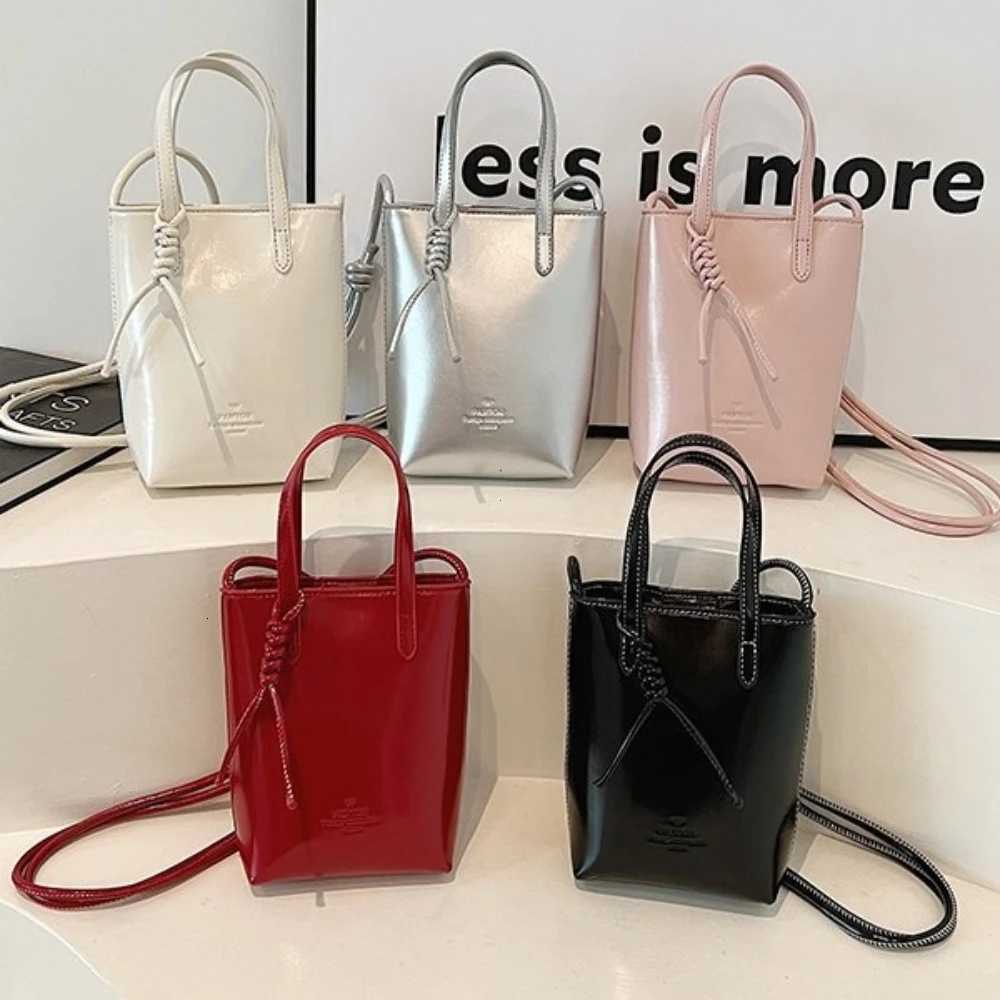 Womens Red Pu Leather Mini Crossbody Bag Summer Fashion Trend Female Cellphone Pouch Letter Pattern Small Handbag 2025 W251028
