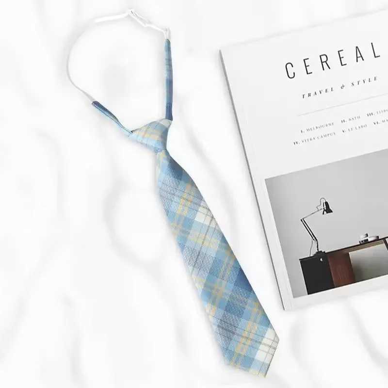 JK Uniform Plaid Adjustable Shirt Necktie Women Men College Style Sweet Detachable Collars Neck Ties Dressing Accessories GiftsW251028