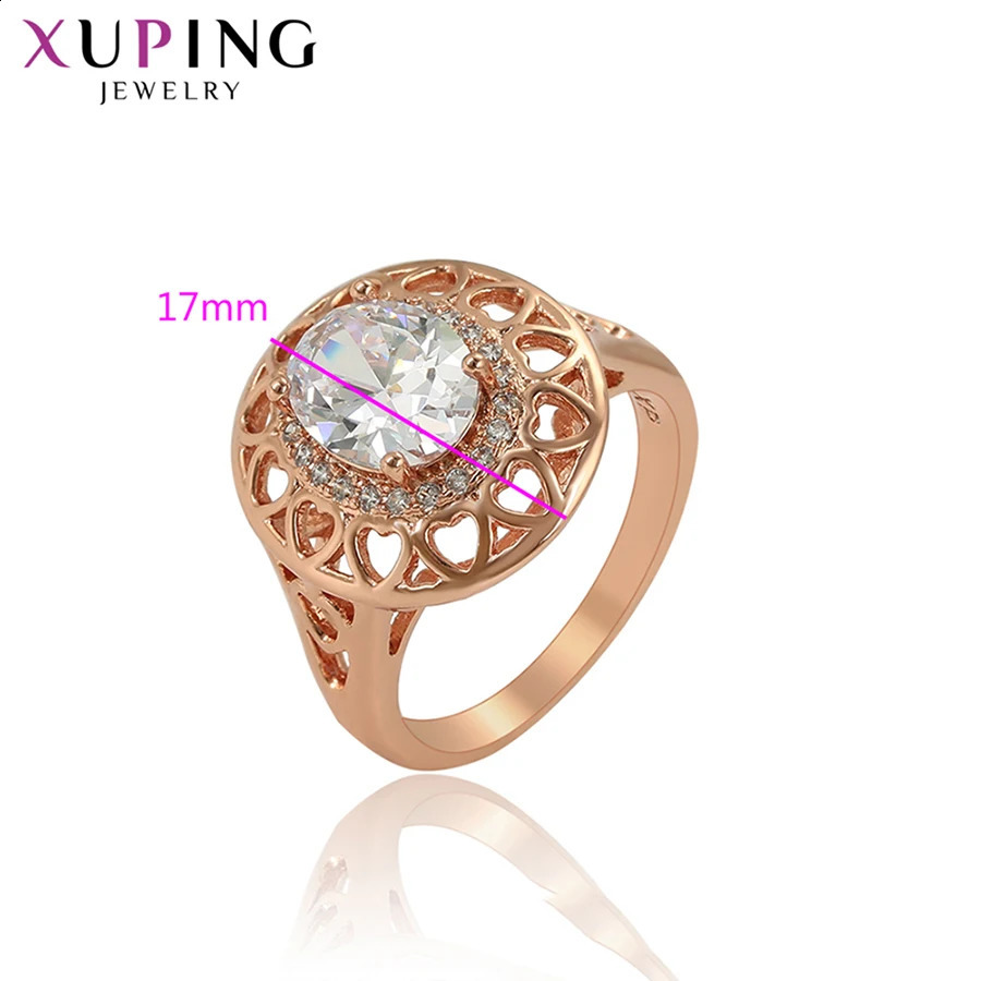 Xuping Big Engagement Ring for Women Jewelry Wedding Arrival Rose Gold Color Plated Gifts Wholesale 16107 251023