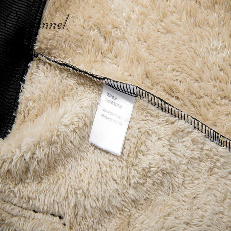 Autumn and Winter Lamb Fleece Coat Mens Trendy Print with Thick Hoodie Jacket 251027