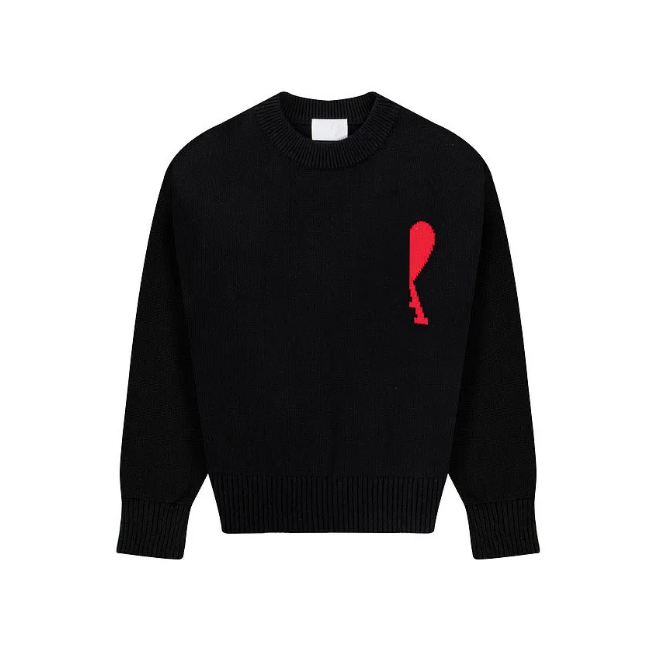 Women's Pullover Classic Heart-Shaped Embroidery Round Neck Knitted Sweaters Fashionable Warm And Comfortable Round Neck Women's Sweaters