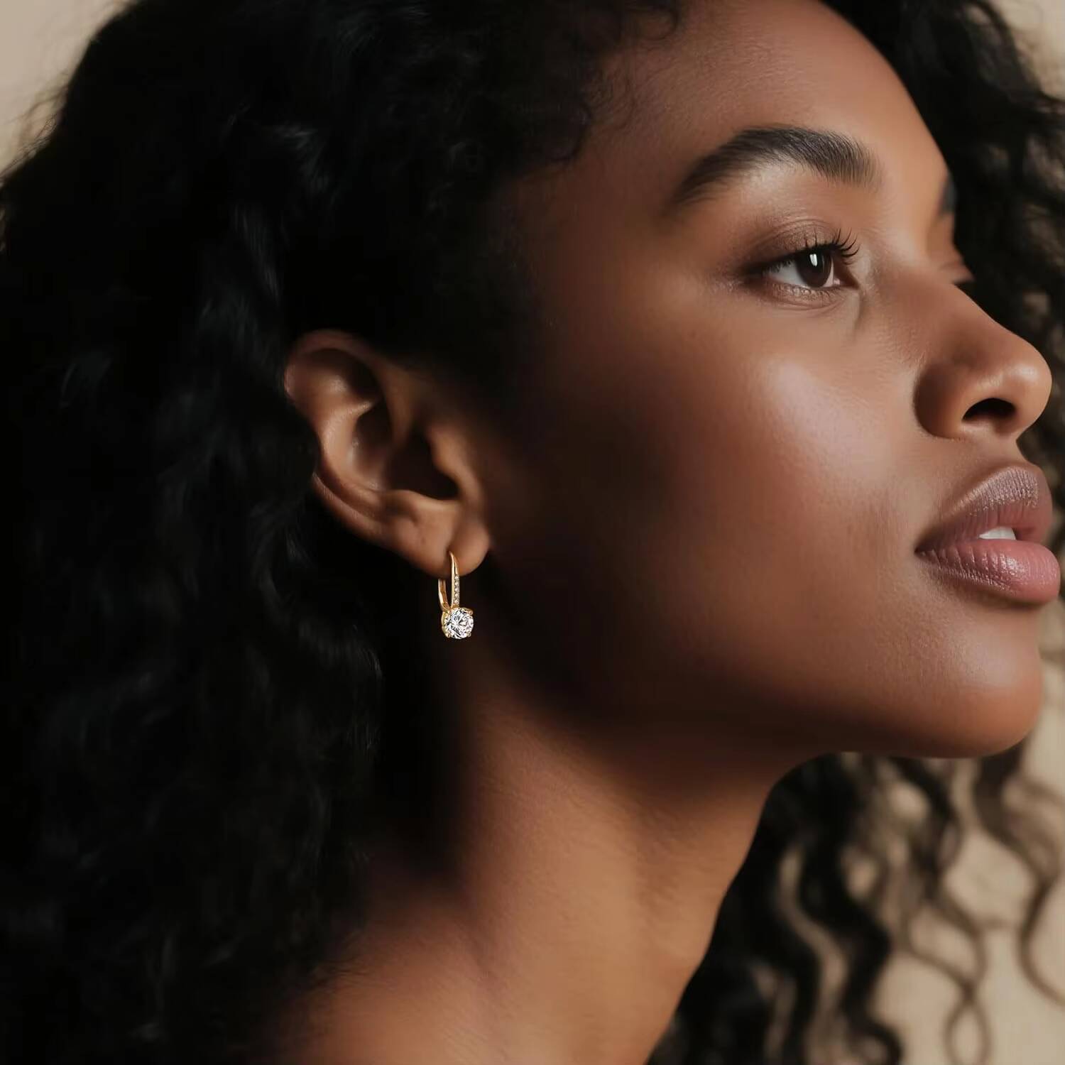 Moissanite Earrings White Gold Plated Soild Sterling Silver Dangle Earrings D Color Brilliant Round Cut VVS1 Moissanite