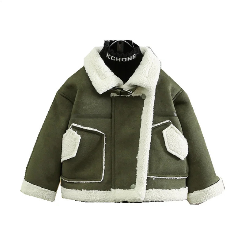 Boys Coat Jacket CottonWindbreak Plush Warm Plus Thicken Spring Autumn High Quality Childrens Clothing 251027