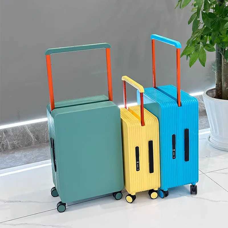Wide pull suitcase womens pull suitcase mens travel suitcase checked in box 20 inches 24 inches boarding case checked in W251028