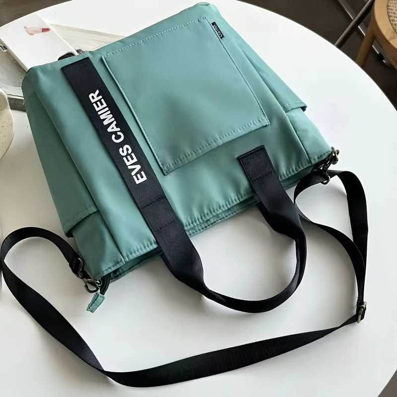 Oxford Waterproof Handbag Shoulder Bags for Women Student Soft Tote Bag with Zipper Closure Multiple Pockets Polyester LiningW251028