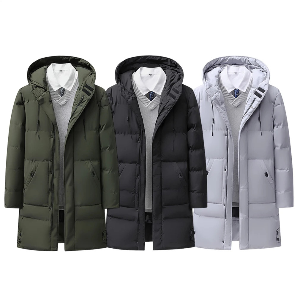 Mens coldproof and windproof thick jacket with hood warm casual 8XL large size outdoor winter 251027