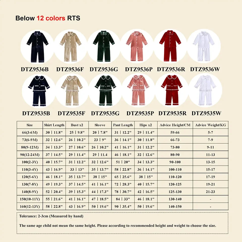 2025 Custom Kids Pajamas Christmas Children Boy Clothes Red Velvet Plaid Suit Family Match Toddler Girl Dress Xmas Sets Costume 251027