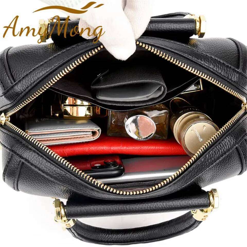 Designer Bags Granded Branded Cowhide Leather Handbag Purse Women Casual Crossbody Shoulder Messenger Bags Ladies Tote Boston Sac 2024 Hot Selling