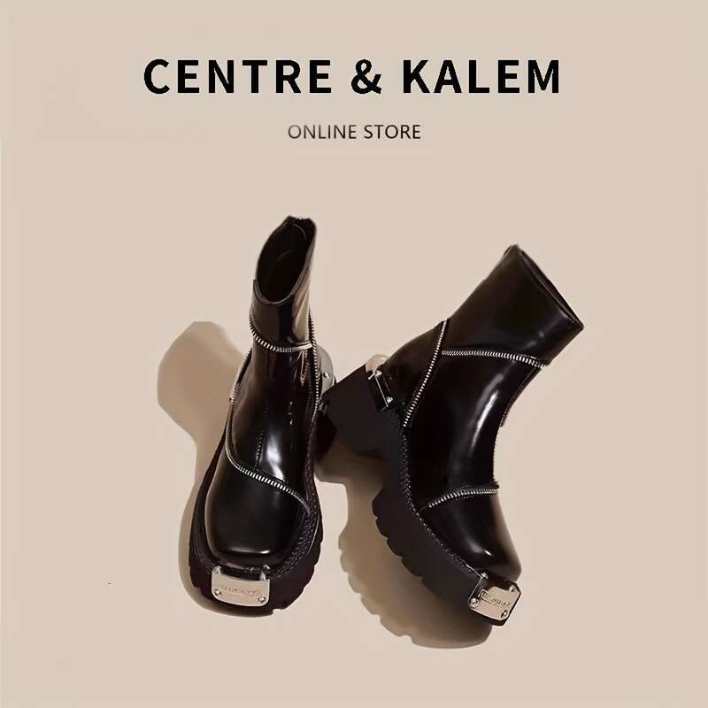 Women's Chunky Mid-Heel Ankle Boots - Round Toe Zipper Closure, Ultra-Fine Microfiber Upper Sole, Solid Color Versatile Booties For Casual & Form