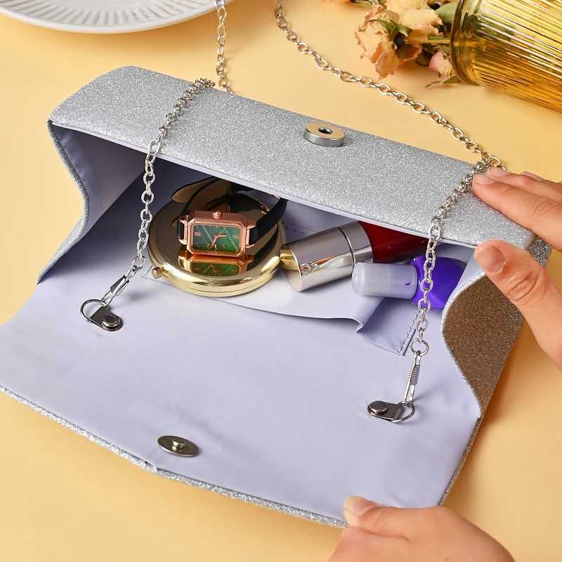 Elegant White Evening Handbag Fashion Bridal Wedding Party Chain Bag for Women New Arrival H251027