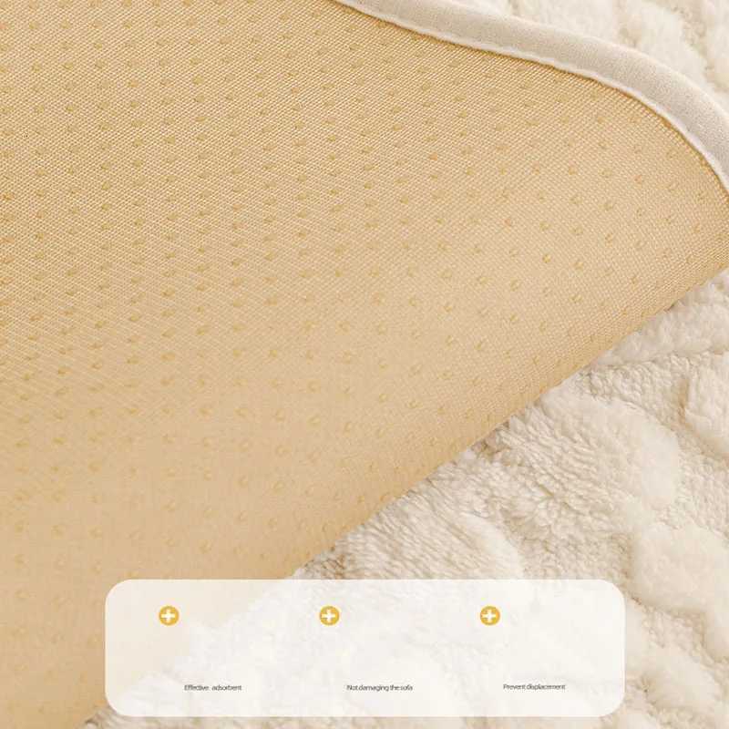HighEnd Thickened Flower Jacquard Sofa Cover Solid Soft AntiSlip Cushion for Living Room Autumn and Winter Warm Sofa Towel C251028