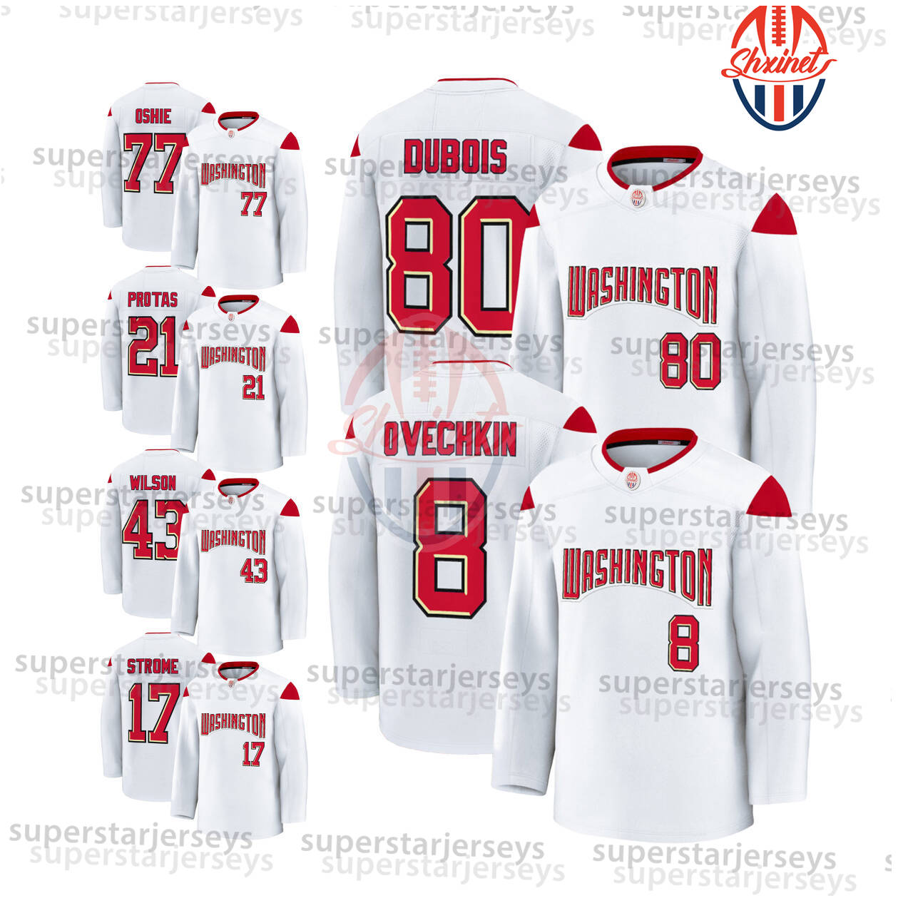 Personalized Custom Alex Ovechkin 2025-26 Third Jersey Nicklas Backstrom Strome McMichael Pierre-Luc Dubois Tom Wilson John Carlson Jakob Chychrun