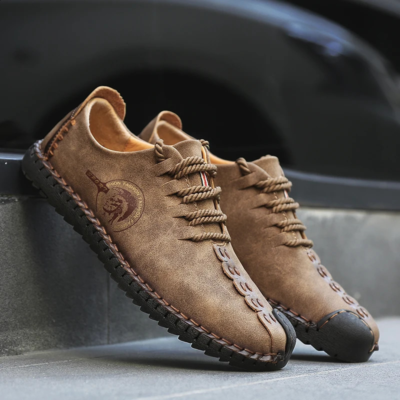 Mens Casual Shoes Fashion Driving Shoes For Men High Quality Loafers Genuine Leather Men Shoes Plus Size 48 251023