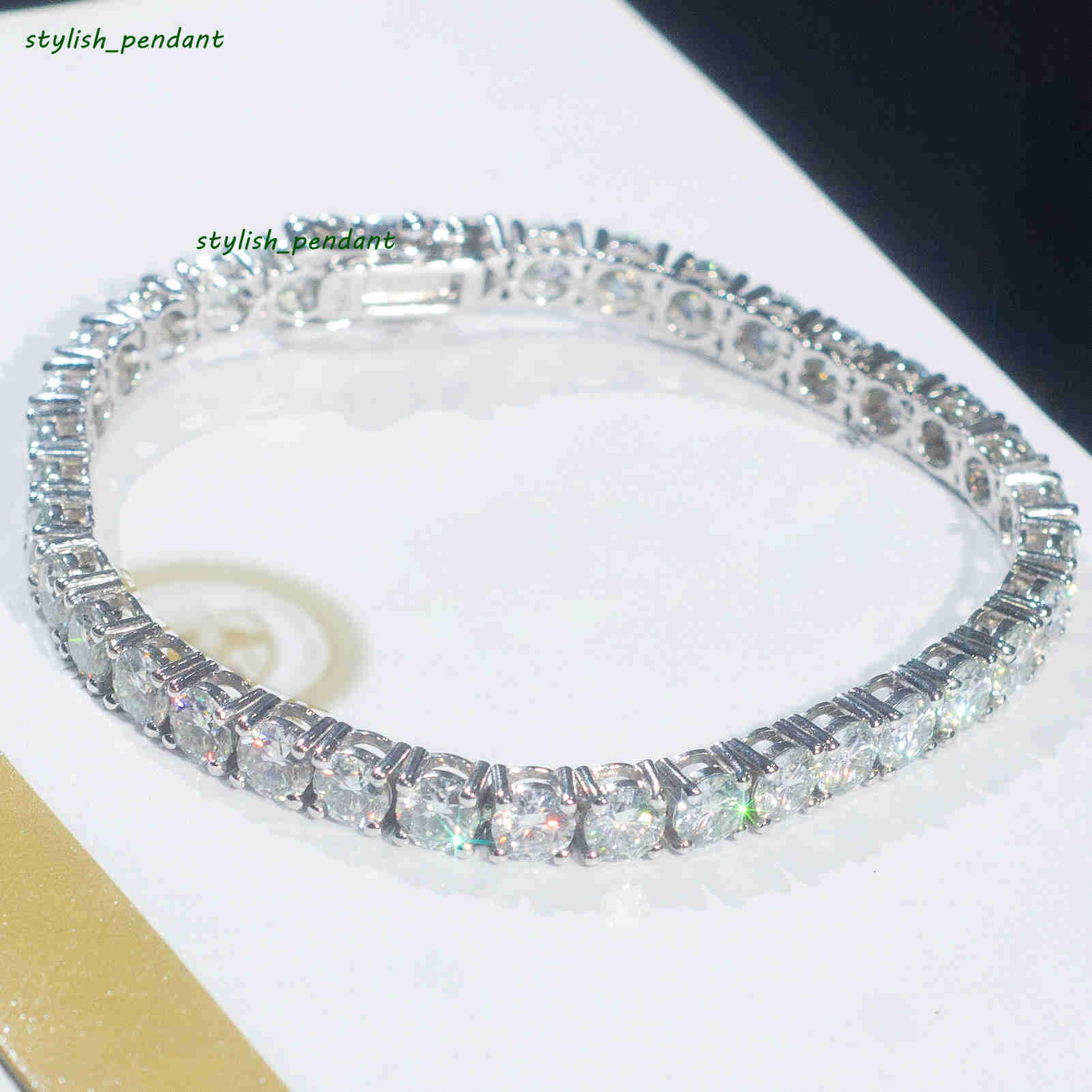 IGI Certified Lab Grown Diamond Tennis Bracelet Chain 10K 14K 18K Gold 3MM 4MM 5MM CVD Vvs Lab Created Diamond Tennis Chain