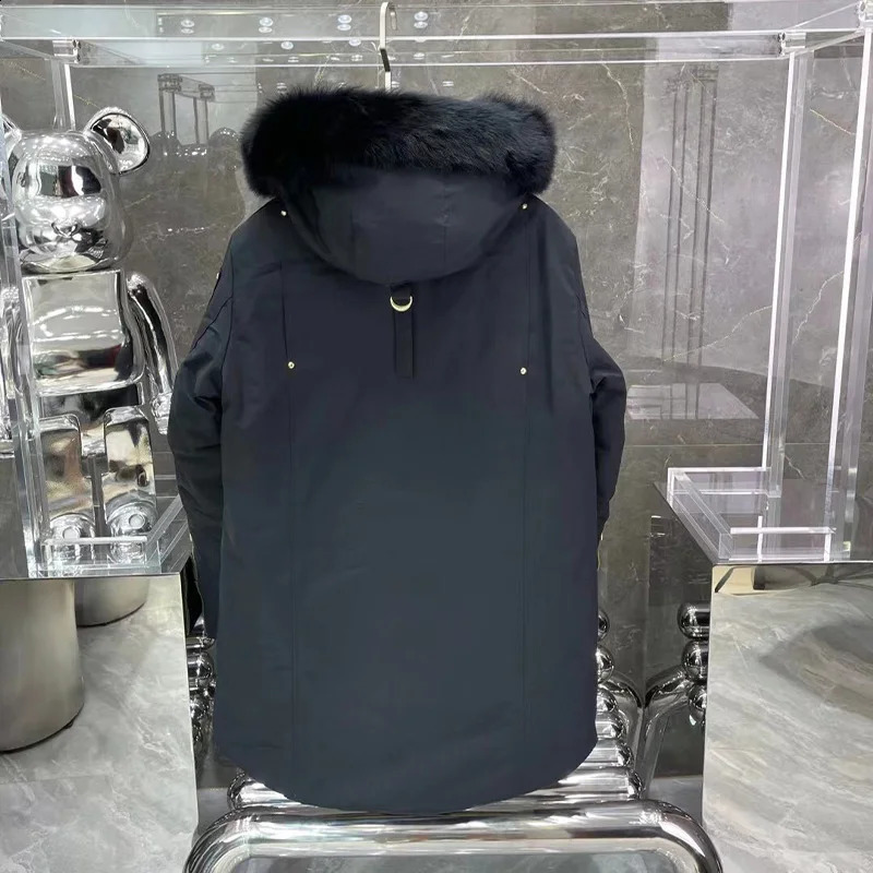 Down Jacket Mens Casual Hooded Down Jacket with Fur Collar Premium Mens Down Coat 251020