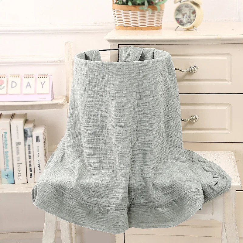 Cotton Muslin Baby Blankets Solid Color Swaddle Blanket Bedding born Baby Accessories 251027