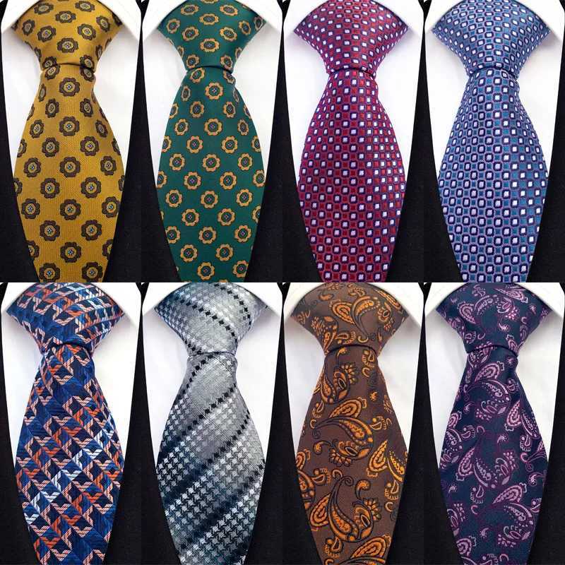 New Fashion 8cm Mens Polka Dot Floral Tie Jacquard Necktie Suit Men Business Wedding Party Formal Neck Ties Gifts CravatW251028