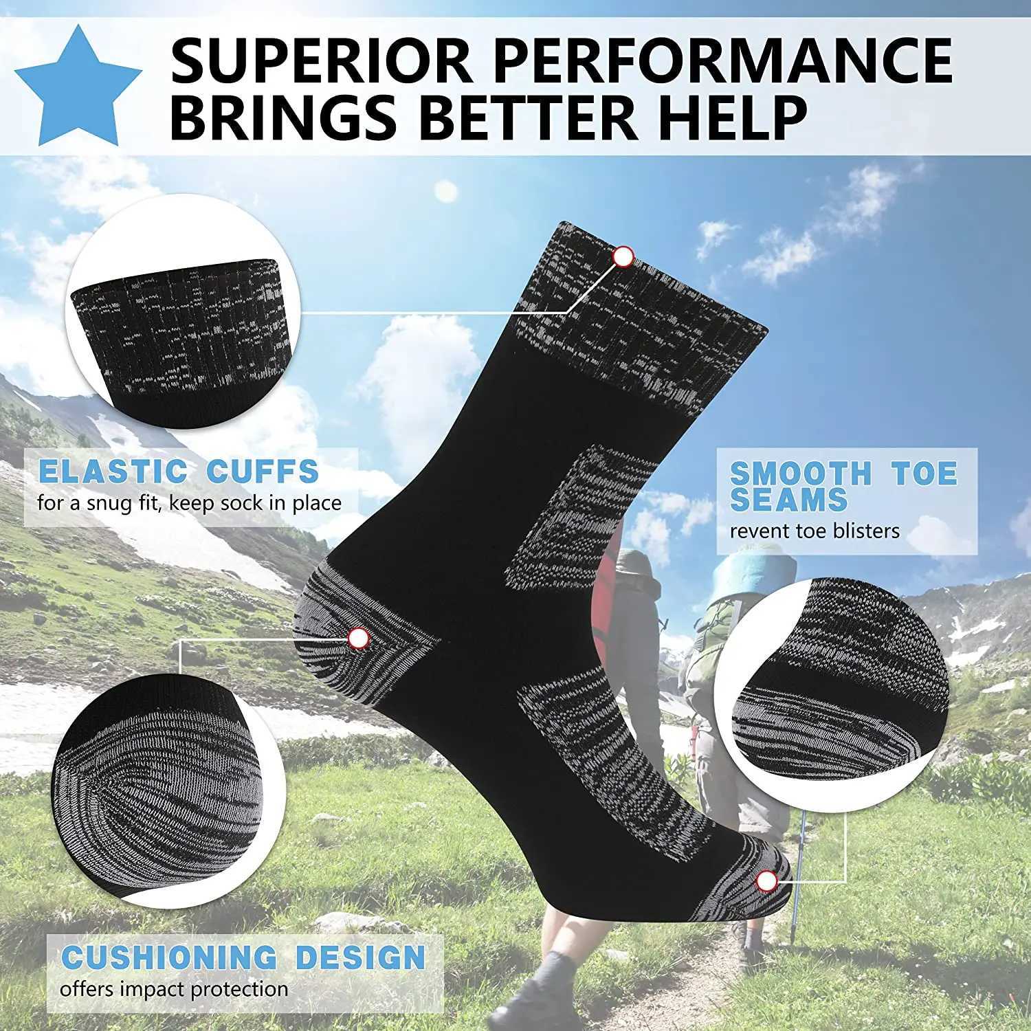 Randy Sun 100 Waterproof Breathable Socks Hiking Wading Trail Runing Skiing Cycling Crew Unisex Cushioned Outdoor Sports Socks J251028
