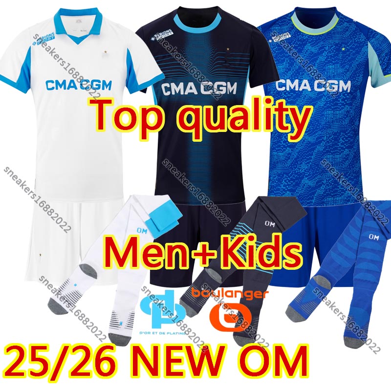 2025 26 Mmarseille Soccer jerseys GREENWOOD RABIOT harit BALERDI maillot MarseilleES 25 26 OM football shirt men and KIDS kit hommes enfants RONGIER home away GOUIRI