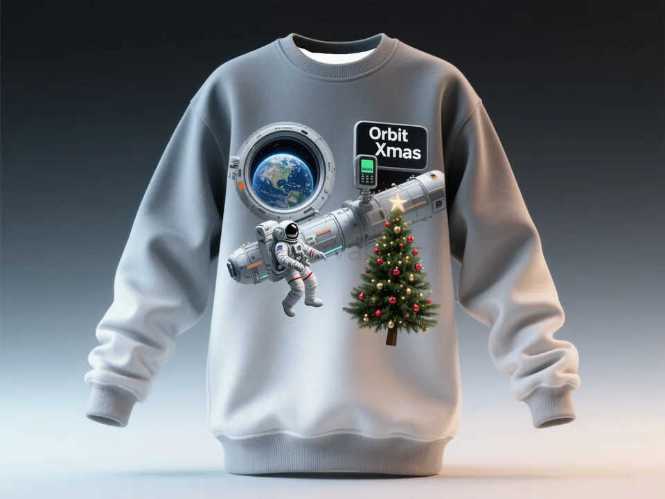 Sanrio Christmas Design 3D Crewneck Sweatshirt for Men Soft Warm Winter Pullover Holiday Themed Graphic Apparel Cozy Seasonal Wear L251028