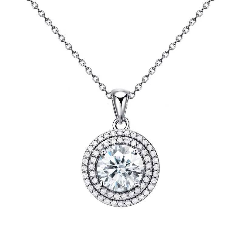 Women Jewelry 2021 Bling Fashion VVS Moissanite Diamond Sterling Silver 925 Jewelry Crystal Necklace Set