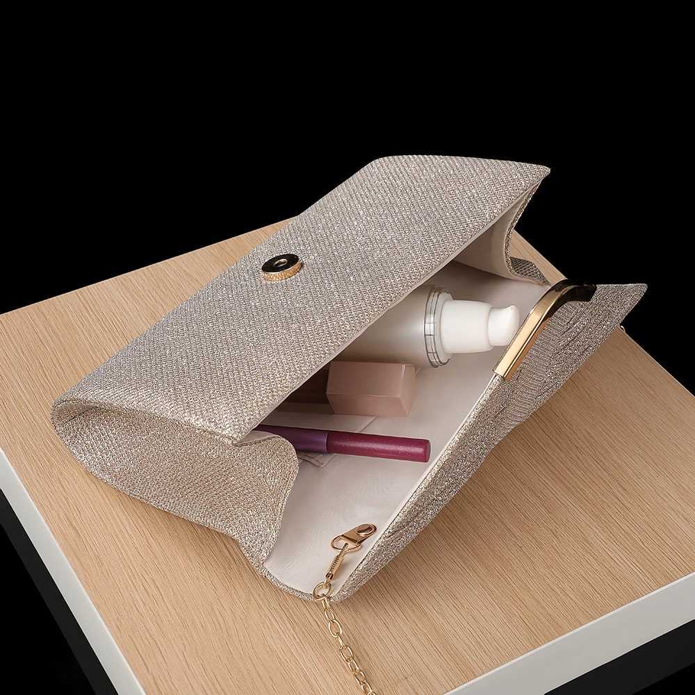 Womens Pleated Clutch Bag Solid Color with Metal Chain Single Shoulder Crossbody Strap for Party Evening Dress Birthday H251027