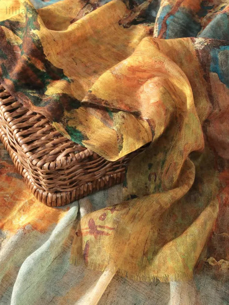 Master Art 100 Superfine Merino Wool Shawl Wraps UltraLight Scarf Spring Summer 200x80cm Scarves Ladies Hijab Bandana 251027